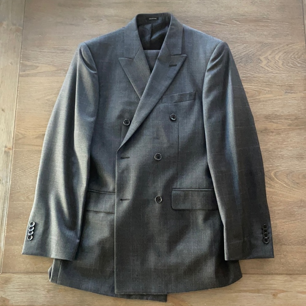 Joe Joseph Abboud Charcoal Double Breasted Suit